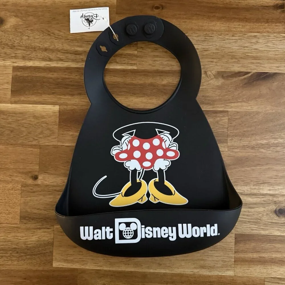 Disney Parks Baby Bib Minnie Mouse ONE SIZE Vacation Trip Official Merch NWT